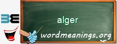 WordMeaning blackboard for alger